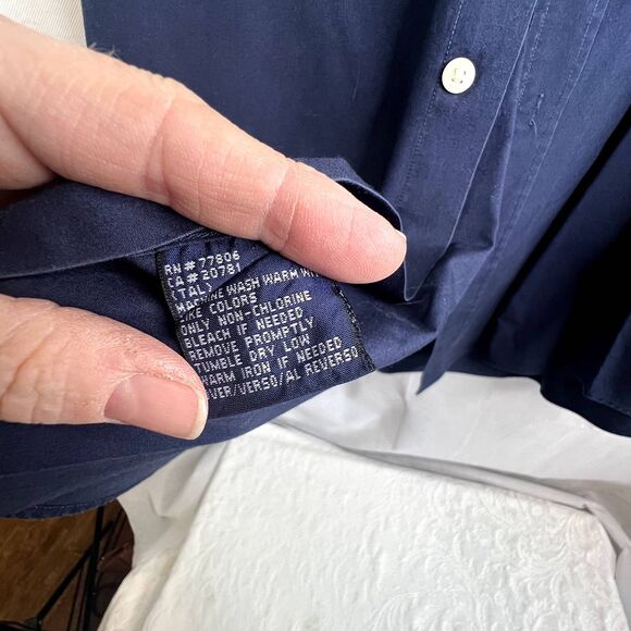 Tommy Hilfiger Cotton Long Sleeve Button Up Oxford Shirt Size Large - Picture 6 of 8